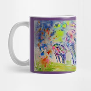 Mother and Baby Elephants Mug